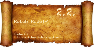 Rokob Rudolf névjegykártya